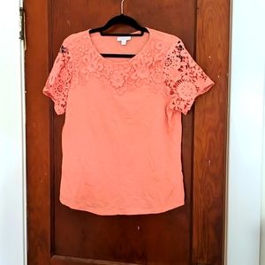 Like new charter club peach colored Tee